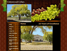Tablet Screenshot of cottonwoodcellars.com
